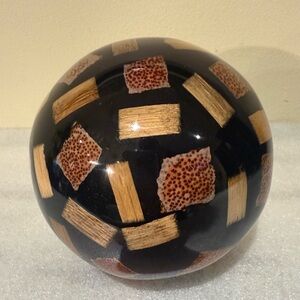 Artistic Black and Brown Decorative Sphere Orb